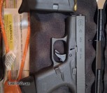 Glock 42 2 mags 1with pierce grip ext and +2 extended 380 excellent shape in case