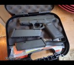Glock 45 gen5 2 17 round 9mm magazines 1 backstrap orange front site in Glock case excellent shape