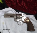 1969 NICKEL COLT PYTHON 4 INCH